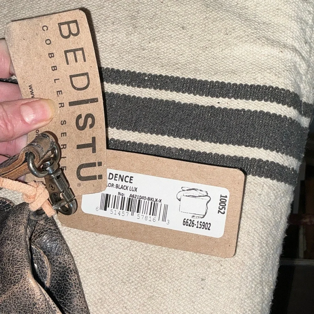 NWT Bed Stu Leather Cadence Wallet Wristlet Crossbody Bag Black Lux MSRP 175 - Picture 3 of 15